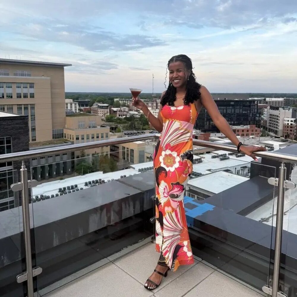 Ronny Kobo Retro Floral Slip Midi Dress Size S | Orange Brown Print Flaw See Pho